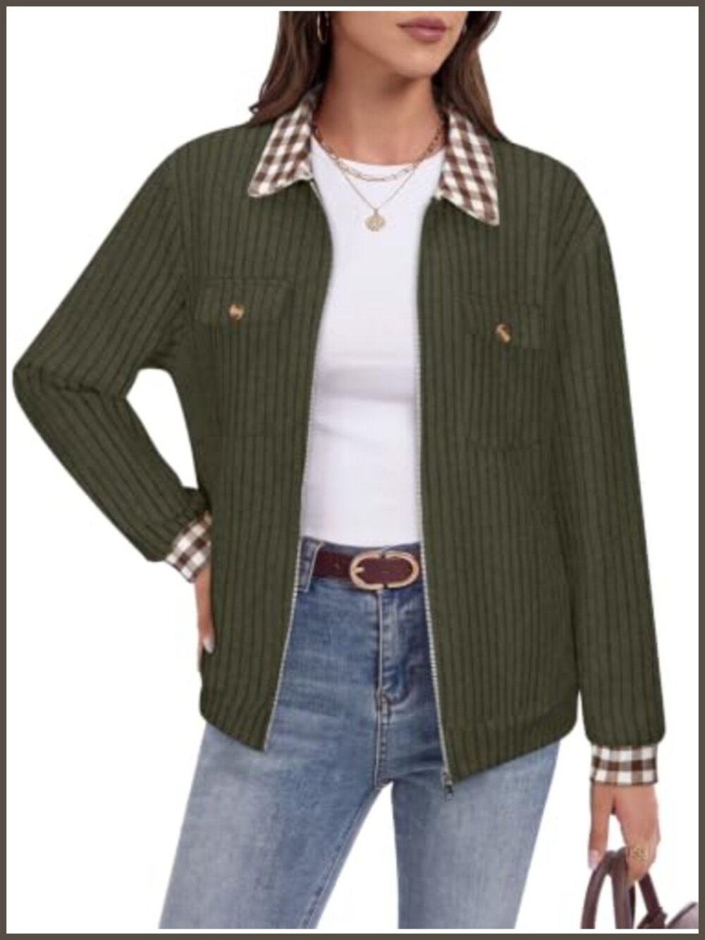 Women Barn Zip Up Jacket with Pockets Soft Plush Casual